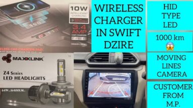 Dzire with Nippon android stereo , blaupunkt moving lines dh 05 camera , wireless charger and LED 14 Dzire with Nippon android stereo , blaupunkt moving lines dh 05 camera , wireless charger and LED
