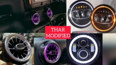 Thar 2021 accessories | Thar maybach type ac vents | Thar ambient lights | Thar headlights with Drl