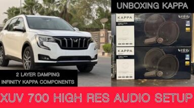 Xuv 700 audio setup | Infinity audio setup | Infinity Kappa components | Damping in Xuv 700 | Xuv700