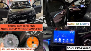 FRONX 2023 MODIFIED WITH JBL PREMIUM AUDIO SETUP & SONY XAV 8100 FRONX AMBIENT LIGHT AND ARMREST