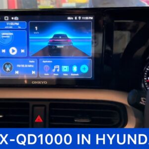 Onkyo new stereo in Hyundai aura Onkyo X-qd1000 features #onkyocarstereo #aura #hyundaiaura