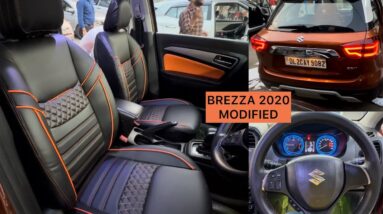 Brezza modified interior with Land Cruiser matrix style tail lights | old brezza accessories vitara