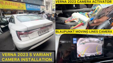 Verna S variant reverse camera installation in Oem stereo 8 inches Hyundai Verna stereo camera