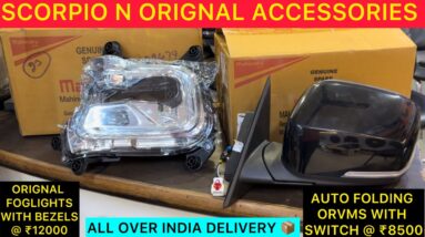 Scorpio n orignal Mahindra Foglights & auto ORVMS at heavy discount with price Scorpio N modified