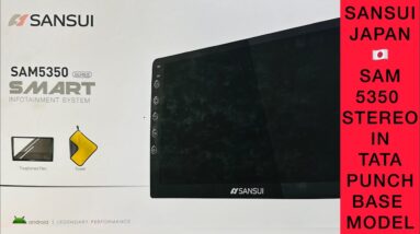 Sansui SAM5350 android stereo installed in Tata punch base model | Sansui infotainment system