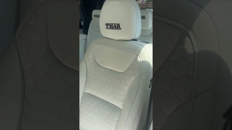 Mahindra Thar white premium car seat cover # Sahiba car