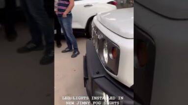 LED LIGHTS INSTALLED IN NEW JIMMY FOG LIGHTS #automobile #thar #scorpio #explore #viralvideo #shorts