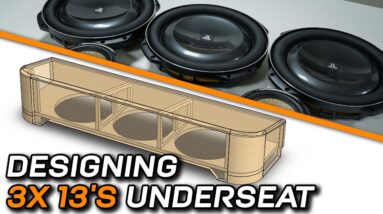 THREE 13” Subwoofers Under Seat Enclosure! Box Design process explained!