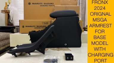 fronx orignal msga armrest for base model| Fronx armrest with orignal charging port | Fronx modified