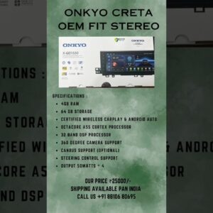 ONKYO OEM fit android stereo for Creta X-QD1530 #onkyo #onkyoandroid #androidstereo #cretaindia