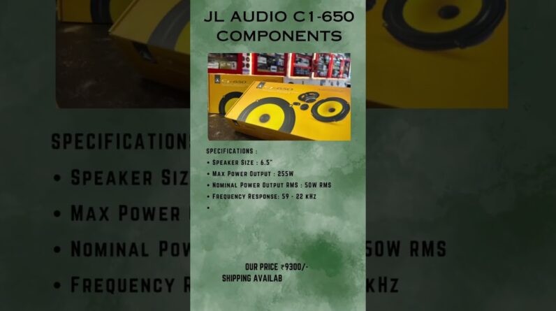 JL Audio C1650 Components #jlaudio #jlaudiocomponents #carmodification