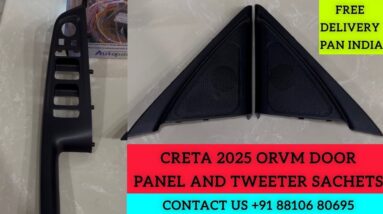 Creta auto fold side mirror panel and Creta tweeter sachets | Creta base model modified