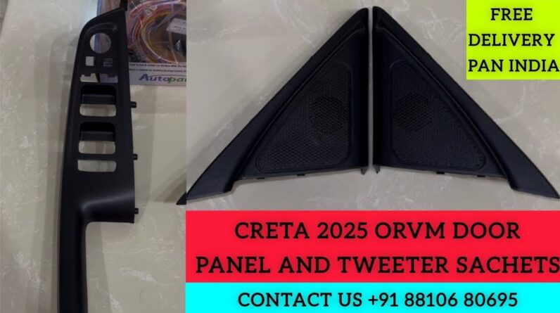 Creta auto fold side mirror panel and Creta tweeter sachets | Creta base model modified