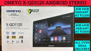 Onkyo X-QD1120 android stereo with certified wireless carplay & android auto| Onkyo new car stereo