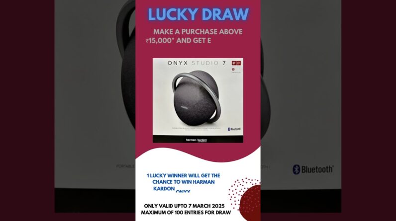 Lucky draw !! get a chance to win Harman kardon onyx studio 7 speaker for free #harmankardon