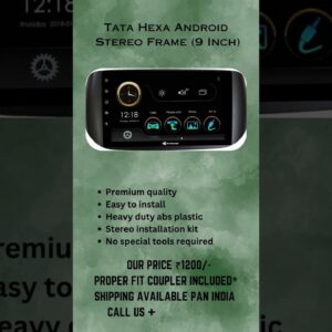 Tata Hexa android stereo frame 9 inches #androidframe #androidstereo #tatahexa