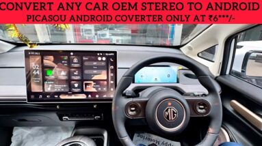 Convert any car stereo to android and play YouTube videos | MG Windsor android stereo #picasou