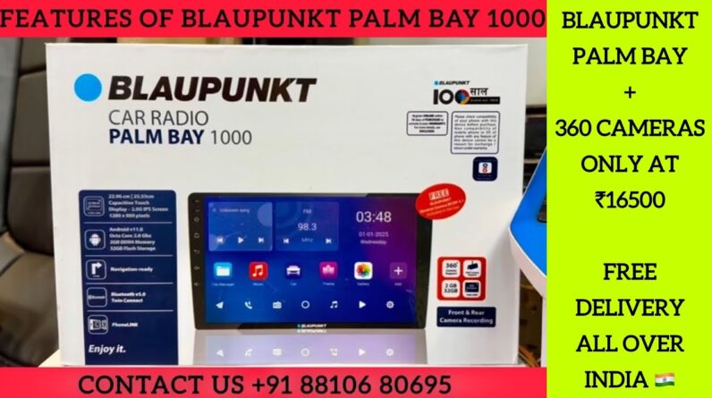 Blaupunkt palm bay 1000 with certified wireless CarPlay and android auto and 360 camera