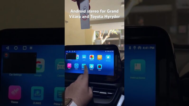 Best android stereo for grand Vitara & Toyota Hyryder with moving lines camera #grandvitara