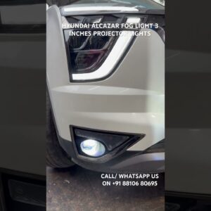 Fog light projectors for Hyundai Alcazar with proper frame bracket #projectorlens #bestprojector