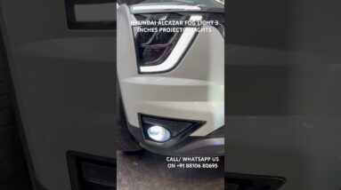 Fog light projectors for Hyundai Alcazar with proper frame bracket #projectorlens #bestprojector