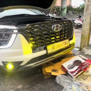 Hyundai Alcazar projector fog lamps installation with proper frame