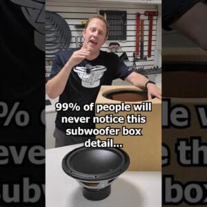 The little things make a big difference for custom subwoofer box building!