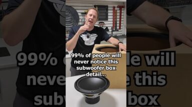 The little things make a big difference for custom subwoofer box building!