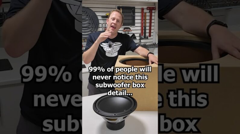 The little things make a big difference for custom subwoofer box building!