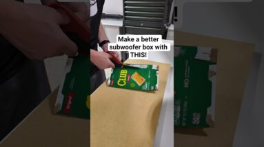 Cardboard to improve your subwoofer box build? Perfect Circle Cut!