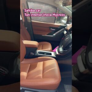 Toyatta inova Hycross premium tan interior # Sahiba car # tan seat cover # inova tan seat cover