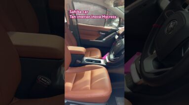Toyatta inova Hycross premium tan interior # Sahiba car # tan seat cover # inova tan seat cover