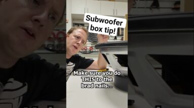Custom Subwoofer Box? Don't forget to do THIS to the brad nail holes!