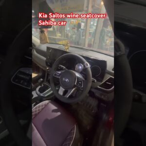 Kia Saltos wine seat cover # sahiba car # car seat cover