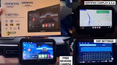 Onkyo X-QD1120 Pro 2/32GB Android stereo installed in Ignis | Onkyo Android Car stereo with CarPlay