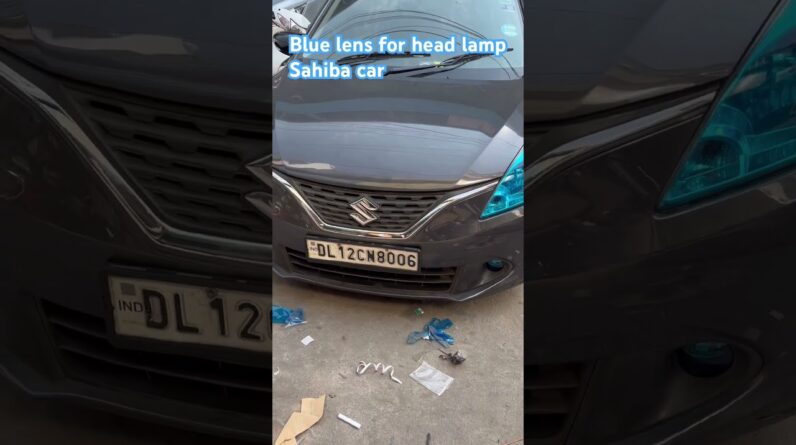 Blue lens for head lamps # Sahiba car