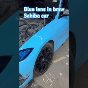 Blue lens head lamp # sahiba car # bmw motors