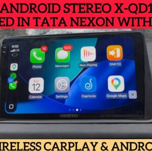 Onkyo android stereo X-QD 1160 pro installed in Tata Nexon with proper frame & Canbus | Onkyo Stereo