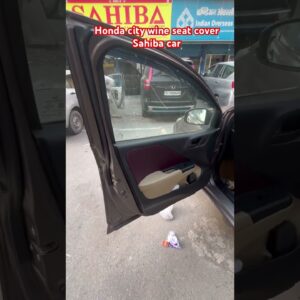 Honda city bucket seat cover wine and black # sahiba car # 9818024201