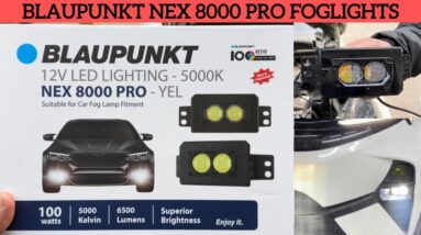 Blaupunkt NEX8000 pro lights for Tata Nexon | Tata Nexon OEM foglights with frame | Plug & Play