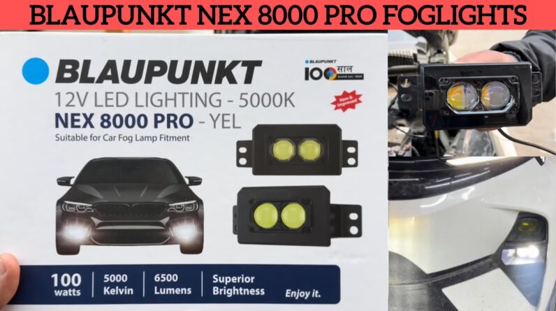 Blaupunkt NEX8000 pro lights for Tata Nexon | Tata Nexon OEM foglights with frame | Plug & Play