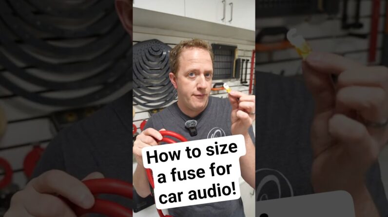 How can we size a fuse for car audio?