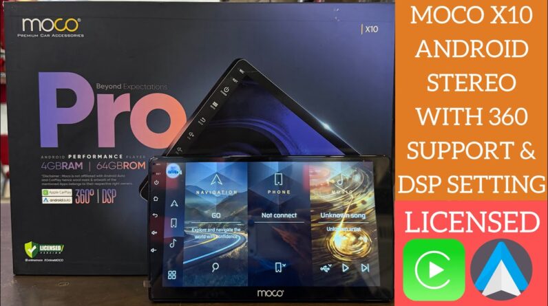 Moco X10  Android car stereo X10 Best android stereo with 4GB Ram 64 GB Storage & licensed CarPlay